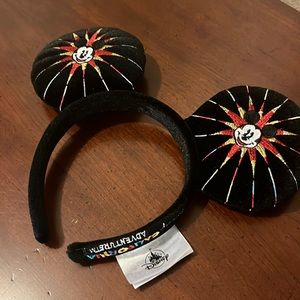 Disney Parks California Adventure Embroidered Mickey Fun Wheel Ear Headband